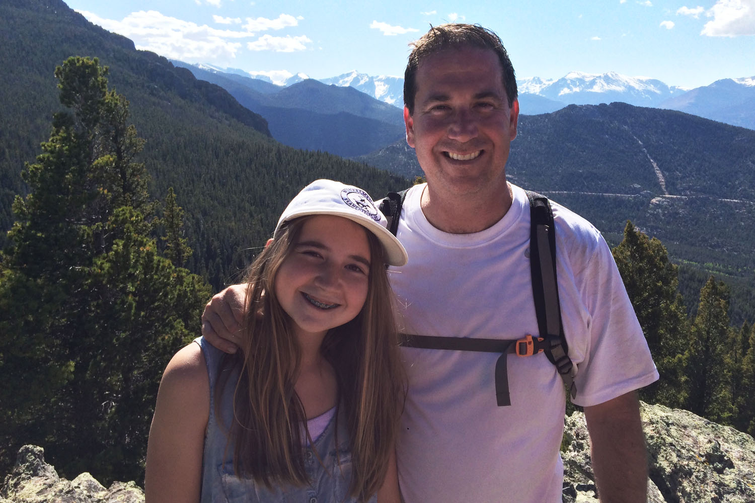 Louisa and Dad Hiking